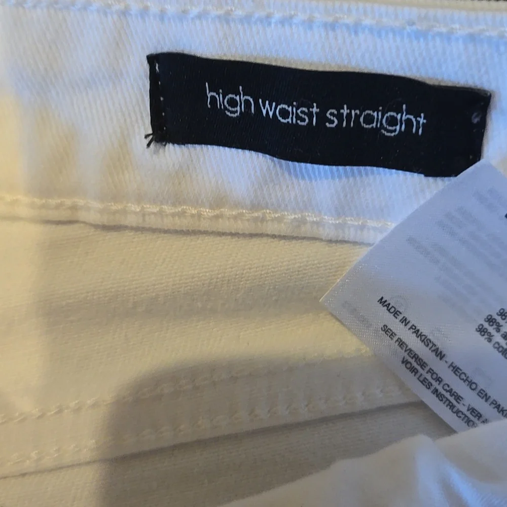 Ella Moss White High Waist Straight Crop Jeans - Picture 3 of 9